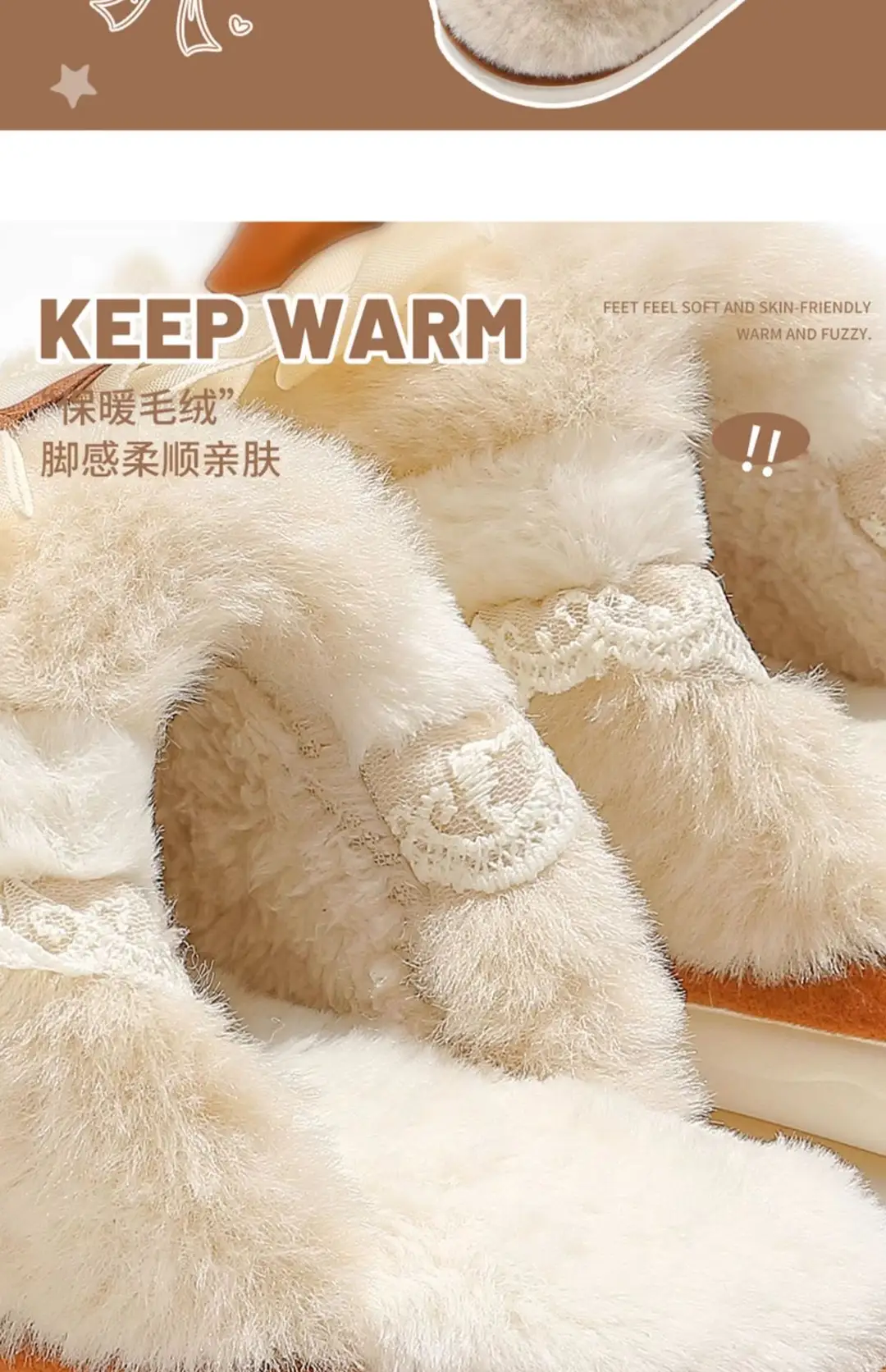Cotton Slippers for Women Autumn and Winter 2024 New Indoor Home Non-Slip Thick-Soled Plush Confinement Slippers for Women Winter — feature 4