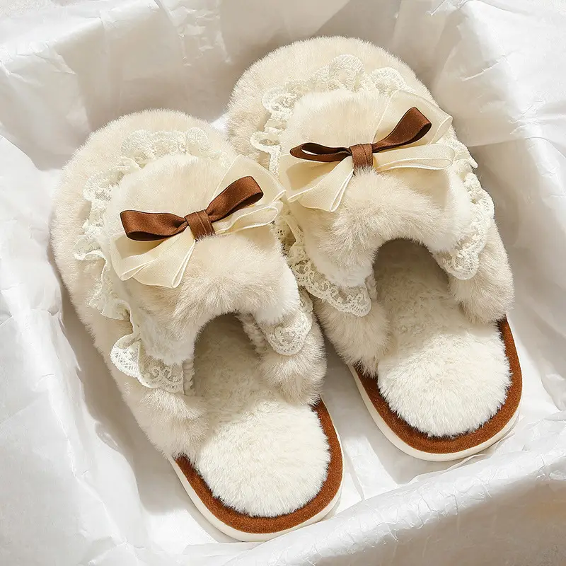 Cotton Slippers for Women Autumn and Winter 2024 New Indoor Home Non-Slip Thick-Soled Plush Confinement Slippers for Women Winter - Image 2