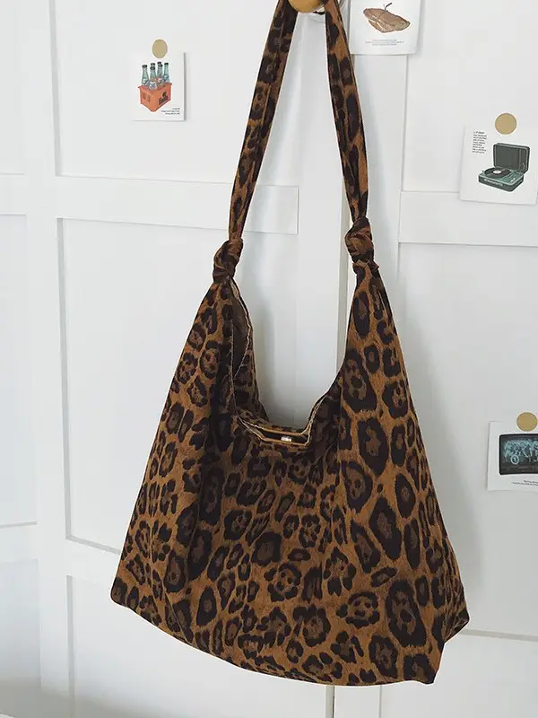 Leopard Print Tote Bag Women Retro Shoulder Bag 2026 - Image 5