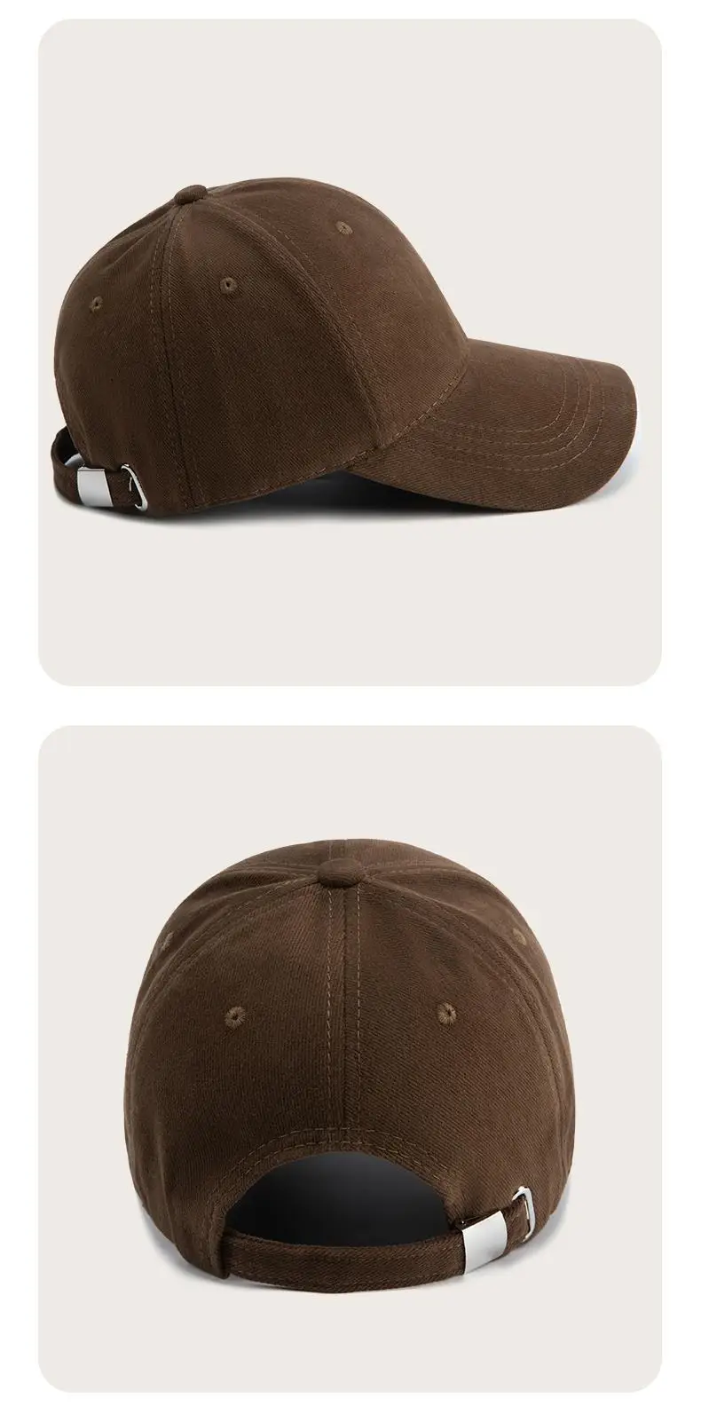 Black Pure Cotton Baseball Cap for Men Women — feature 10