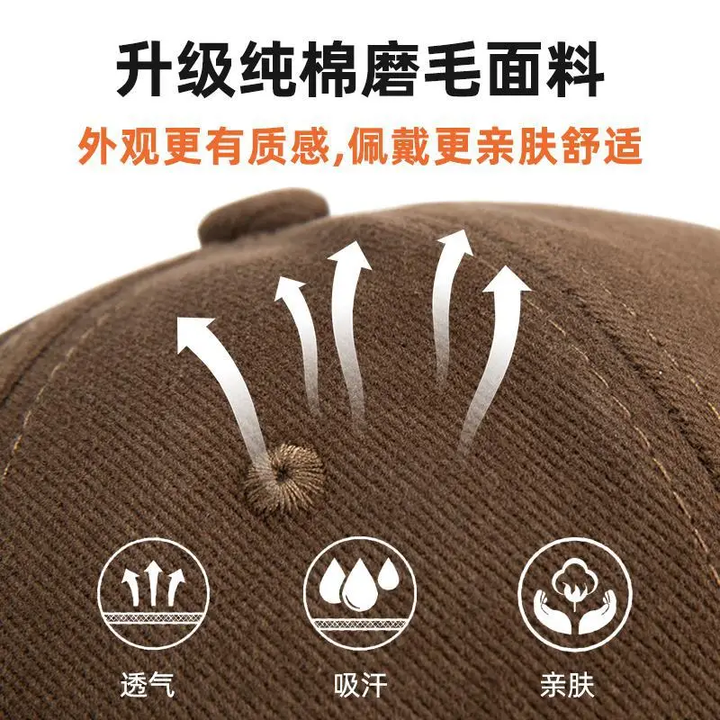 Black Pure Cotton Baseball Cap for Men Women — feature 3