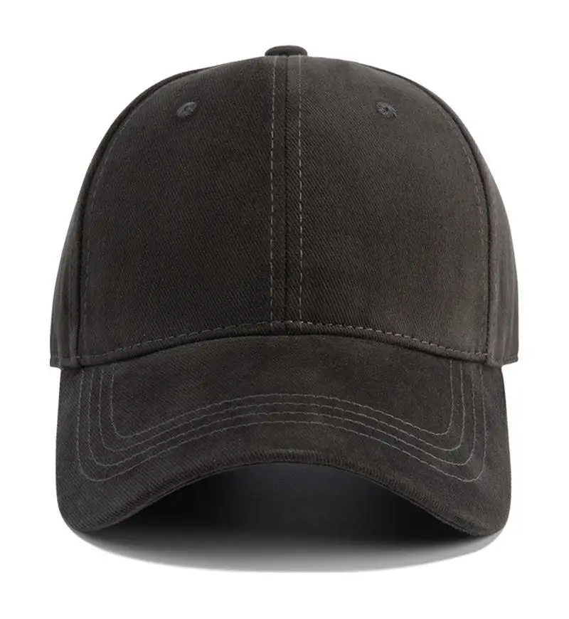 Black Pure Cotton Baseball Cap for Men Women - Image 3