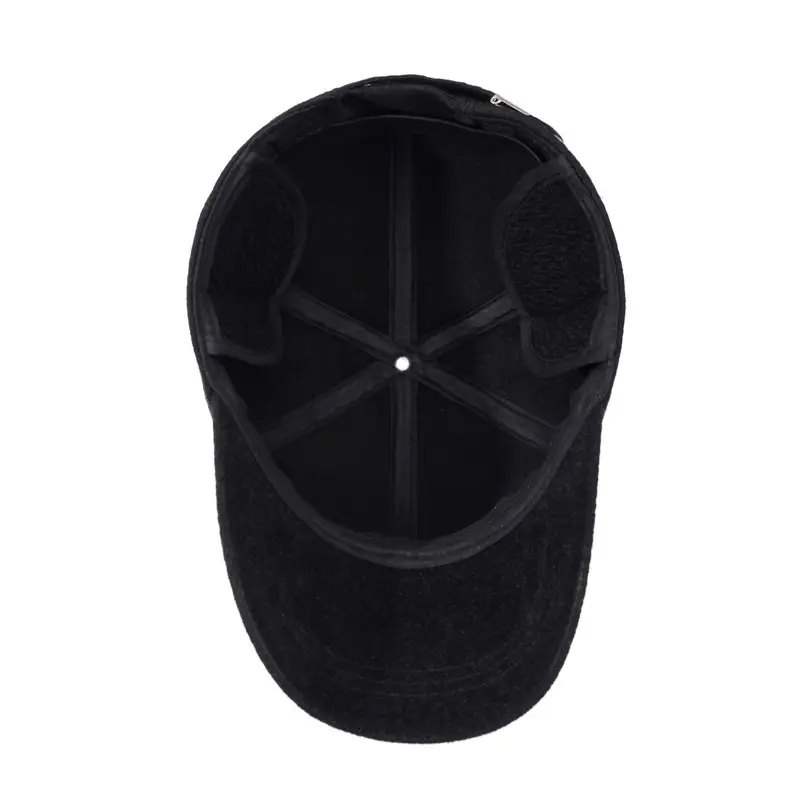 Men's Navy Blue Velvet Baseball Cap with Logo - Image 7