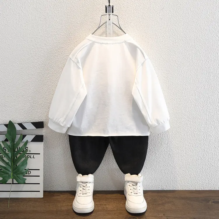 Boys T-Shirt Roundless Print White 2025 - Image 5