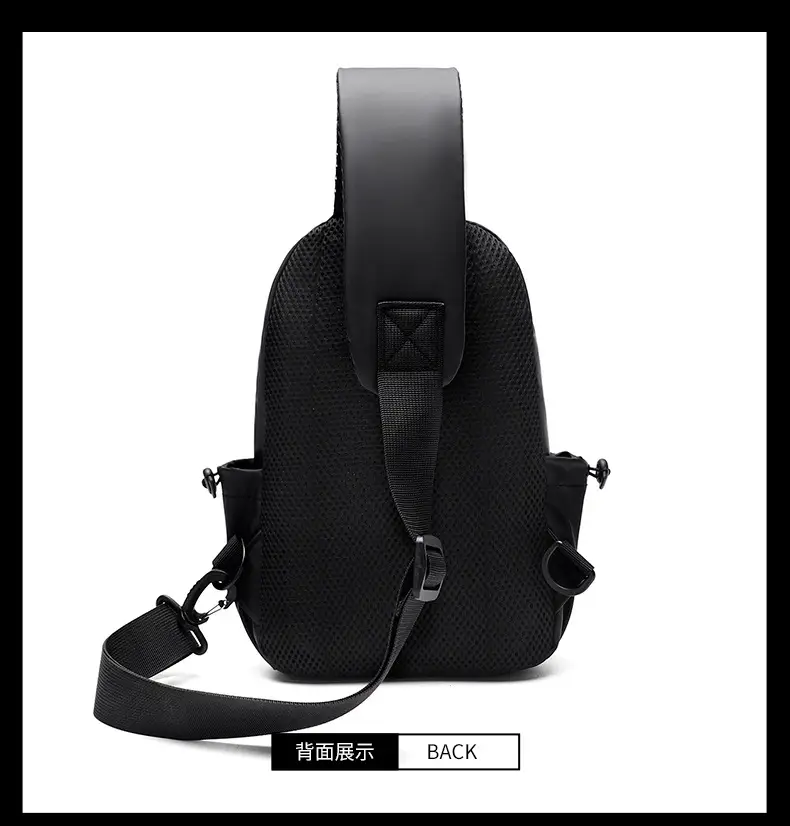 Men's Water-Resistant Crossbody Bag Black Multi-Color — feature 16