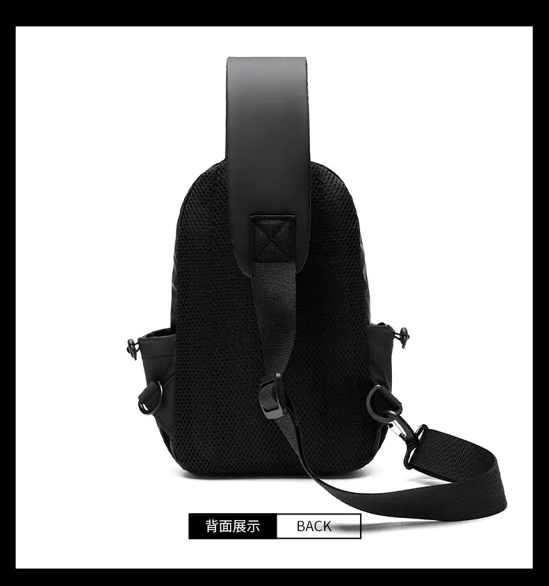 Men's Water-Resistant Crossbody Bag Black Multi-Color — feature 17