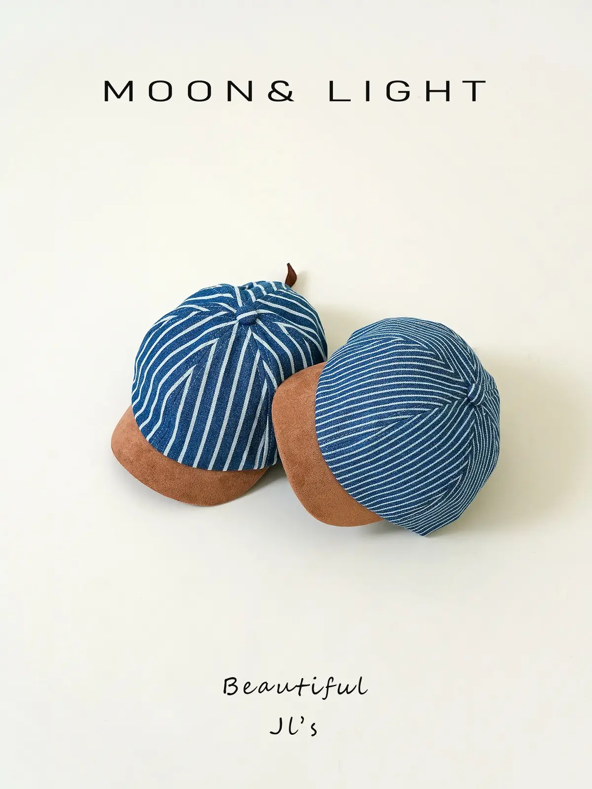 Denim Striped Baby Hats for Kids Spring Autumn Sun Protection — feature 1