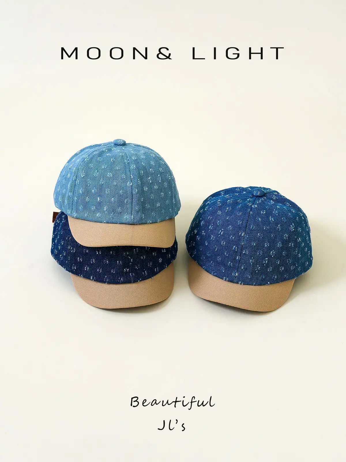 Denim Striped Baby Hats for Kids Spring Autumn Sun Protection — feature 27