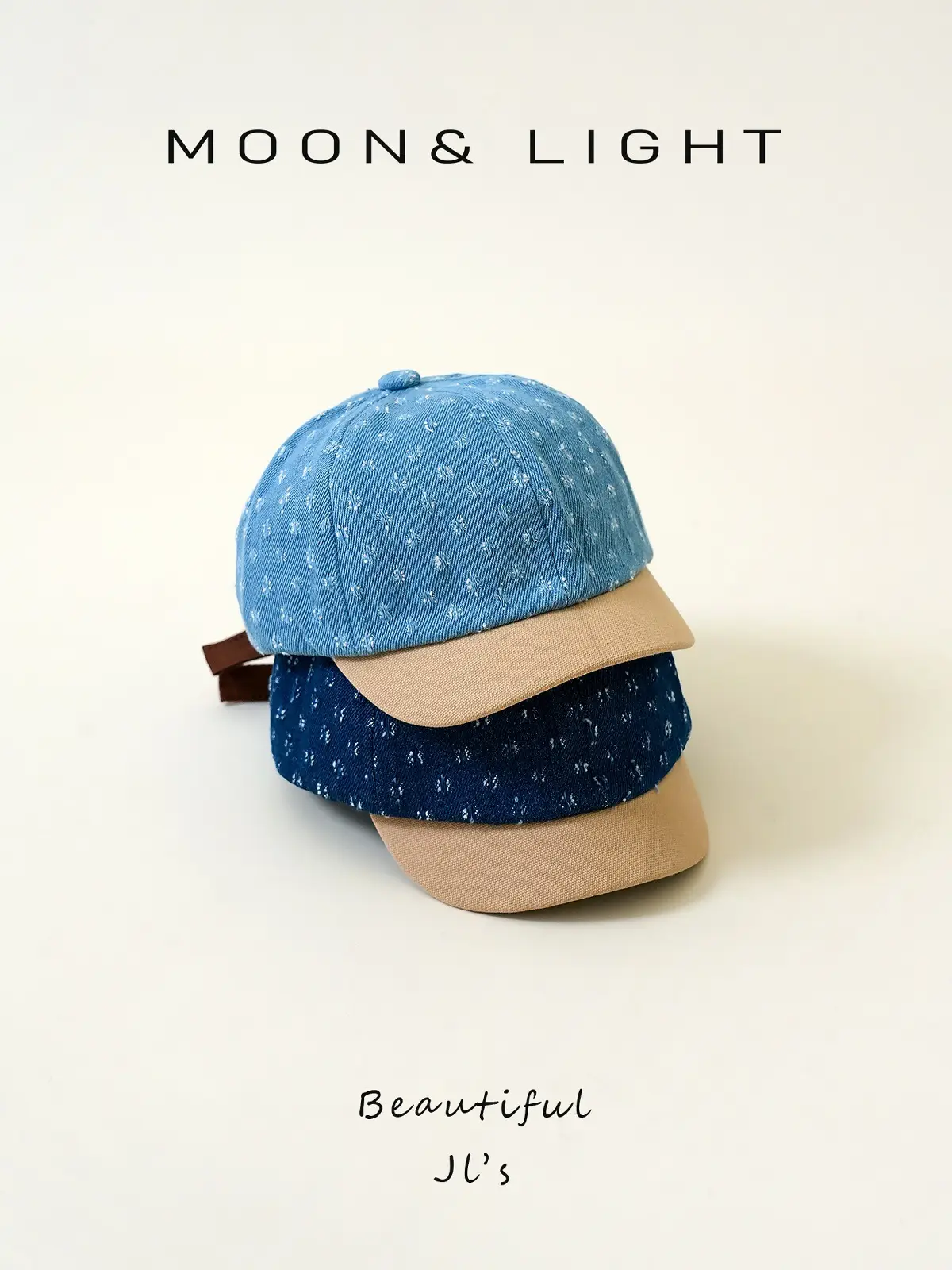 Denim Striped Baby Hats for Kids Spring Autumn Sun Protection — feature 28