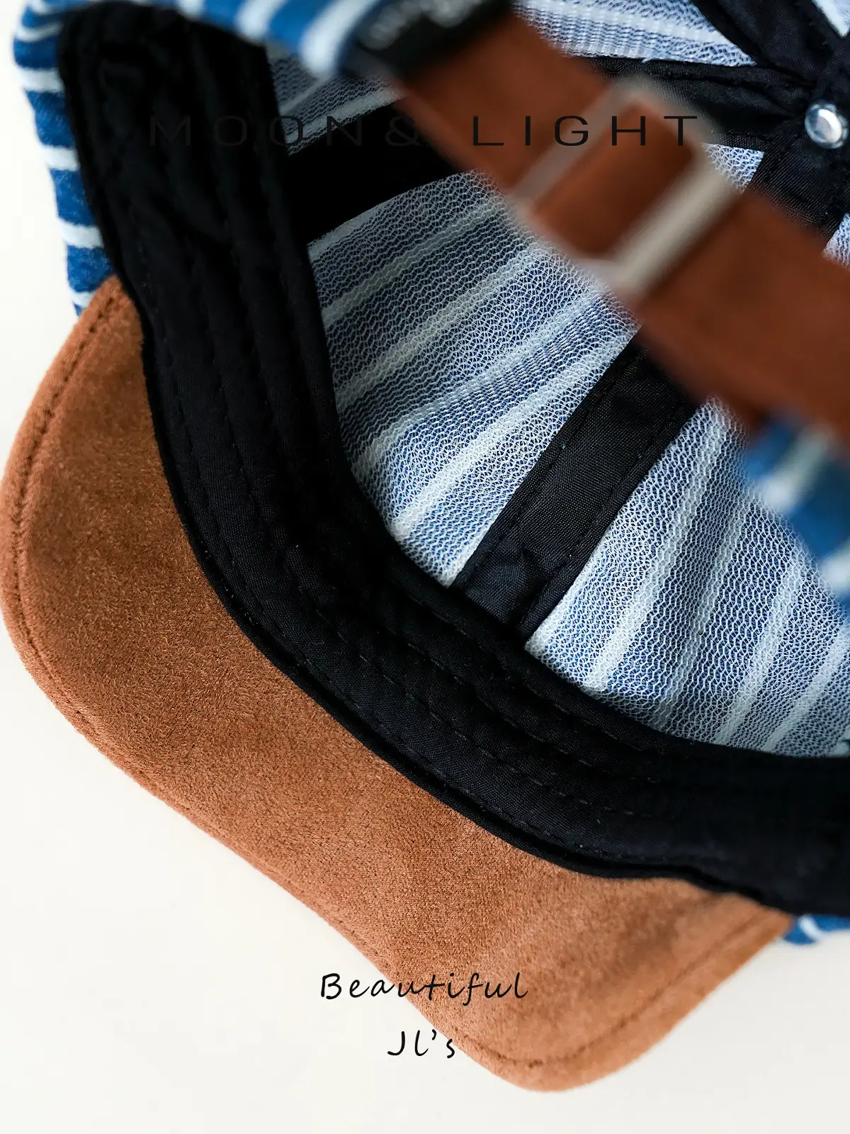 Denim Striped Baby Hats for Kids Spring Autumn Sun Protection — feature 3