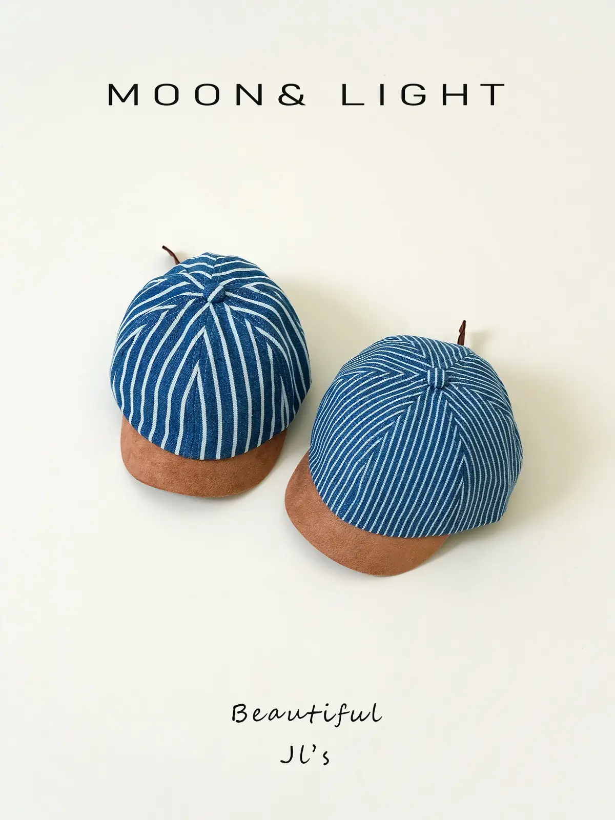 Denim Striped Baby Hats for Kids Spring Autumn Sun Protection — feature 4