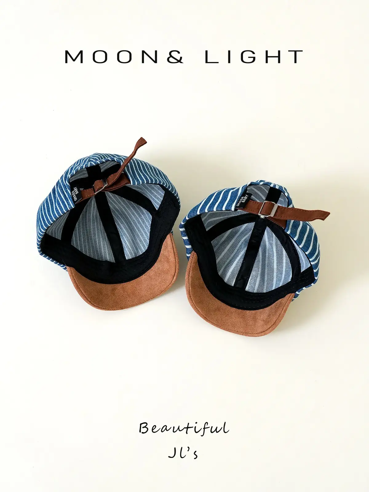 Denim Striped Baby Hats for Kids Spring Autumn Sun Protection — feature 5