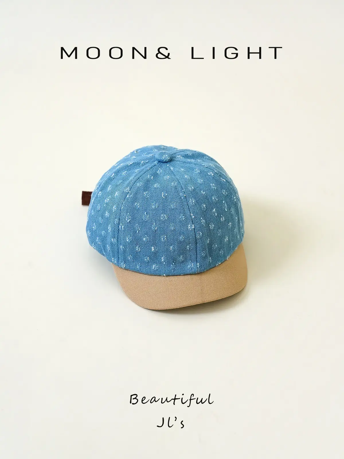 Denim Striped Baby Hats for Kids Spring Autumn Sun Protection - Image 3