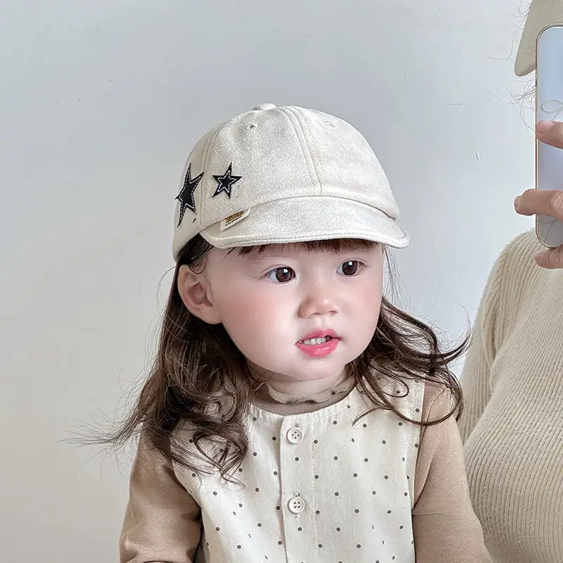 Beige Star Embroidered Baseball Cap for Kids β feature 3