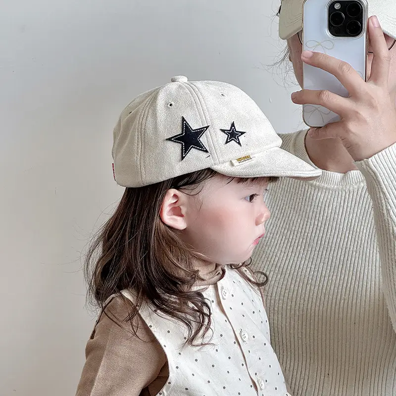 Beige Star Embroidered Baseball Cap for Kids β feature 4