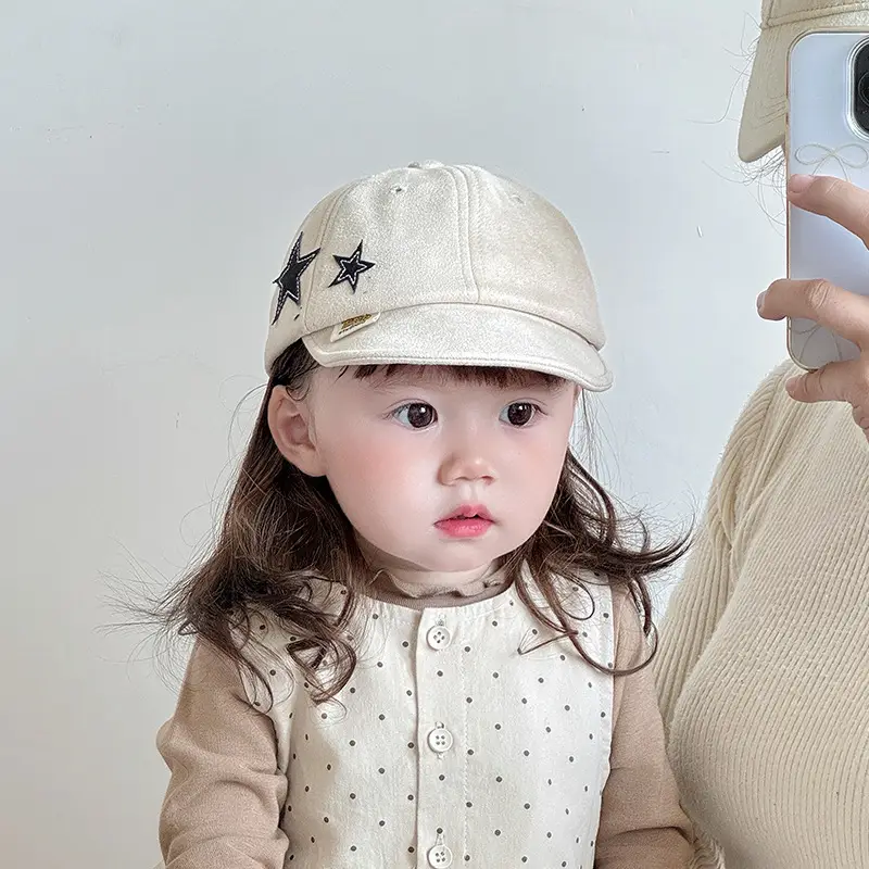 Beige Star Embroidered Baseball Cap for Kids β feature 6