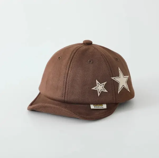 Beige Star Embroidered Baseball Cap for Kids - Image 4