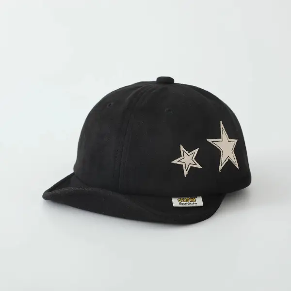 Beige Star Embroidered Baseball Cap for Kids - Image 5