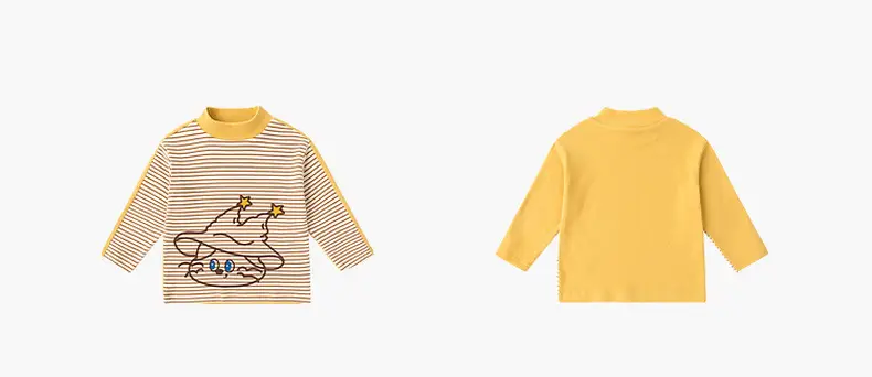 Dudu Baby Pink Half-High Collar T-Shirt Winter Warm — feature 11