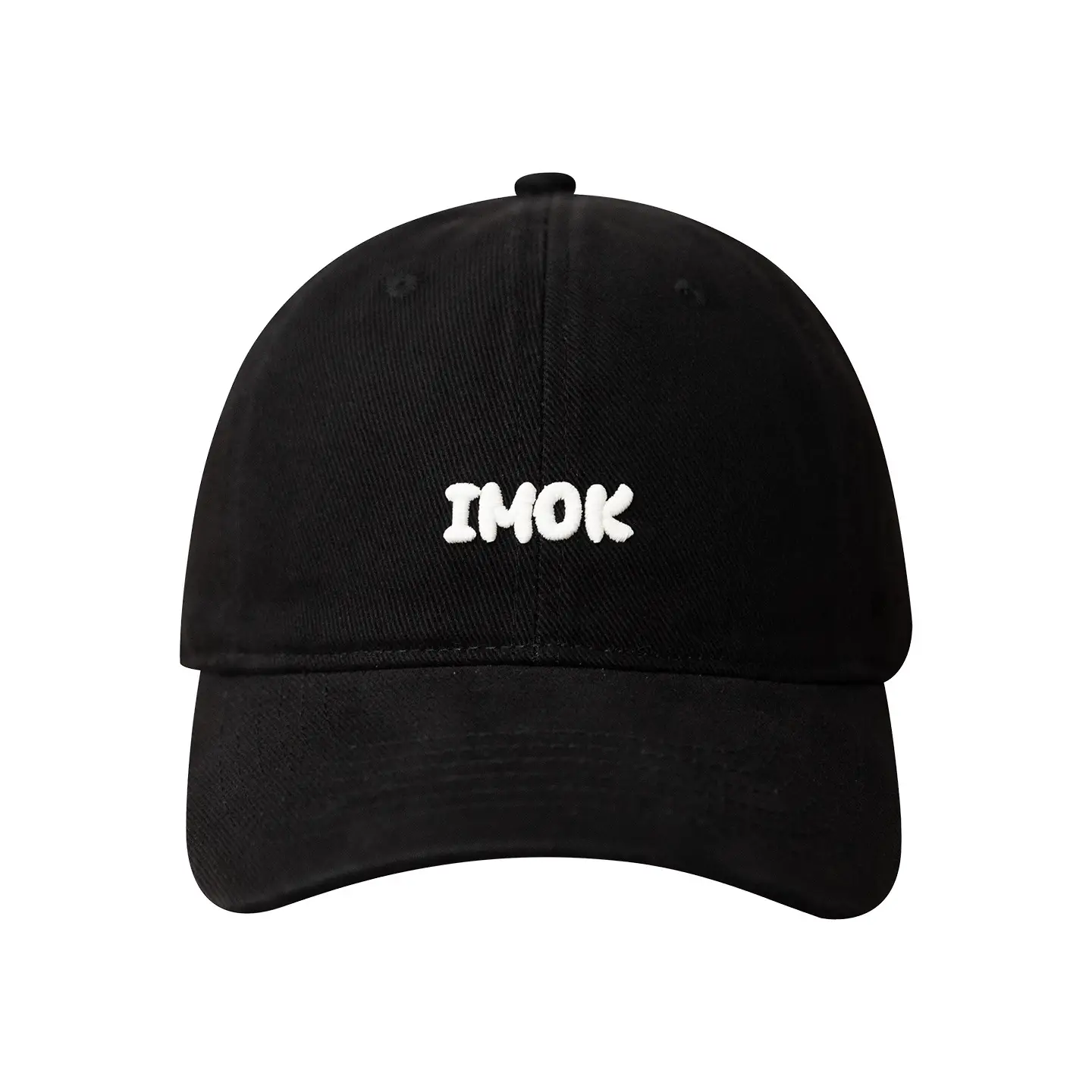 Korean Embroidered Baseball Cap Black Men Women