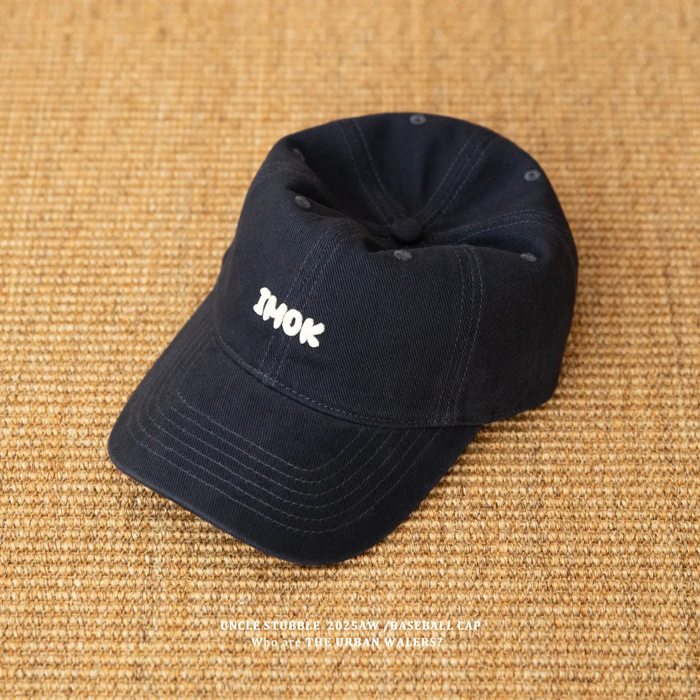 Korean Embroidered Baseball Cap Black Men Women — feature 15