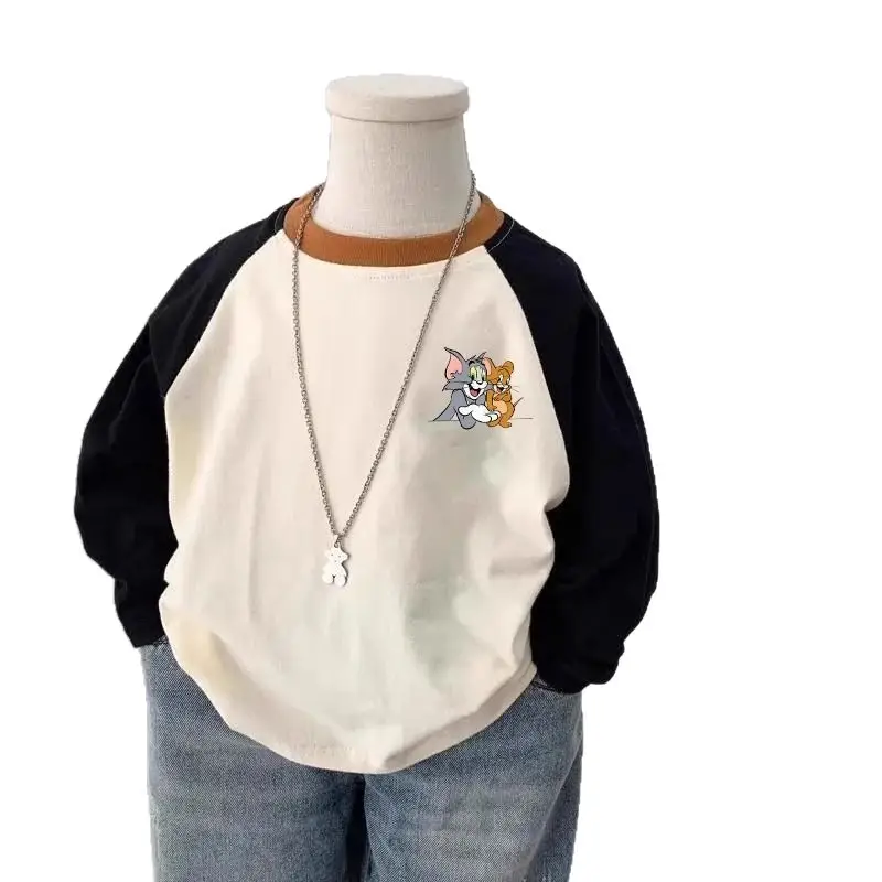 2025 Kids Raglan Sleeve T-Shirt Medium Large Cotton White Black - Image 5