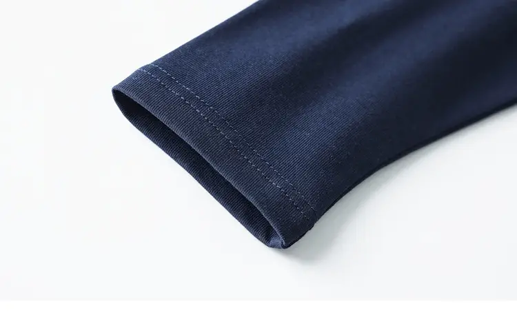Duoduo Boys Long Sleeve T-Shirt Navy Blue Letter Print Cotton — feature 59