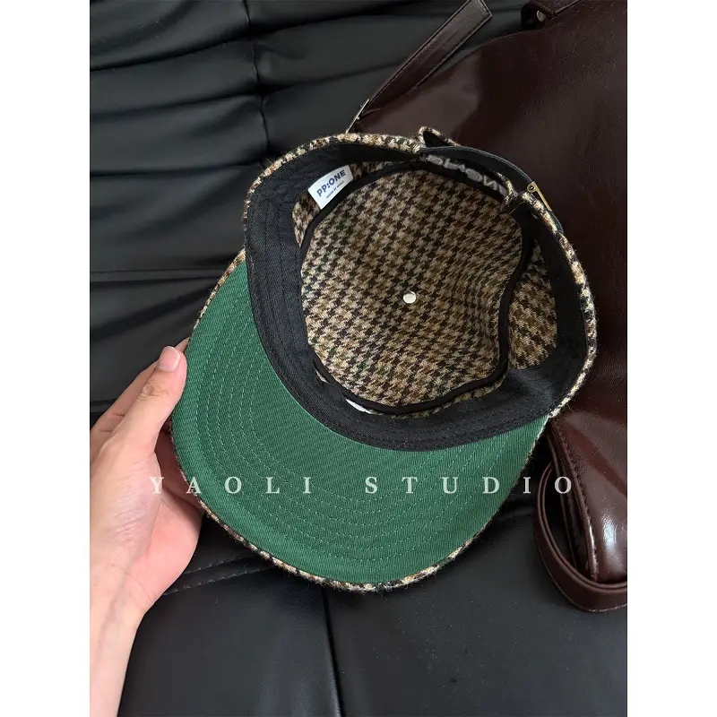 Women Black Embroidered Baseball Cap with Duckbill