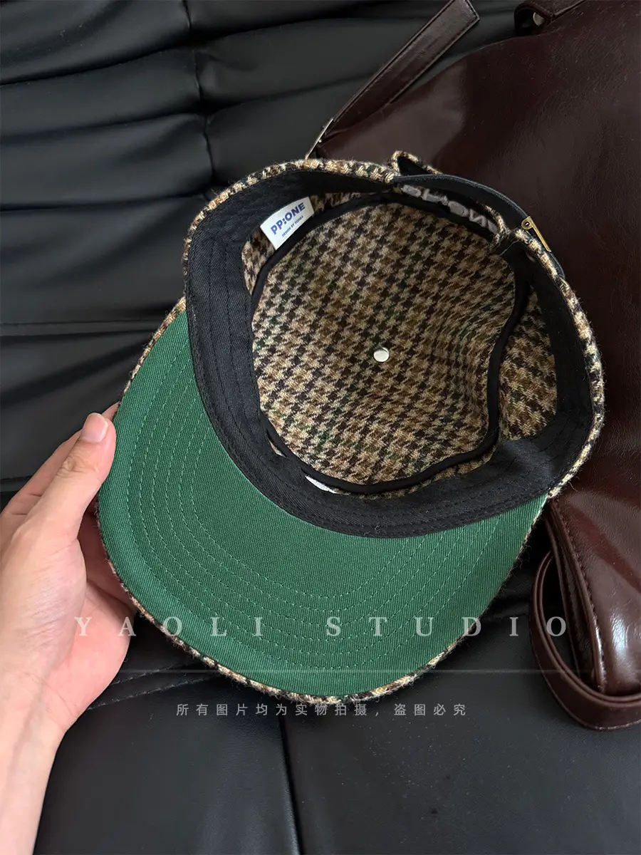 Women Black Embroidered Baseball Cap with Duckbill — feature 9