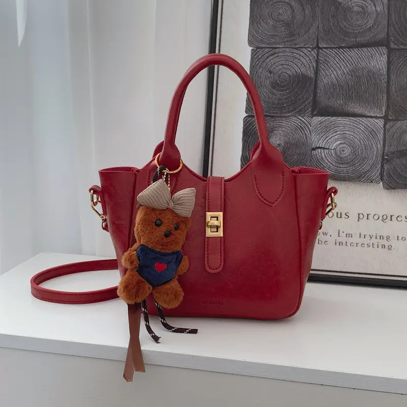 Red Crossbody Handbag for Women 2025 New Autumn Winter - Image 4
