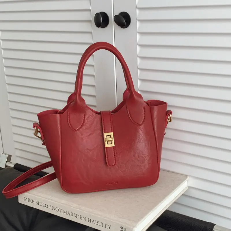 Red Crossbody Handbag for Women 2025 New Autumn Winter - Image 9