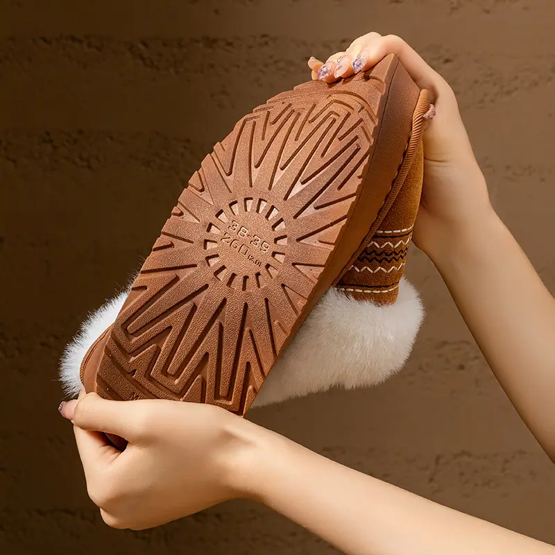 Thickened Plush Slippers for Women Winter Indoor Home Non-Slip Soft Bottom 2025 New Plush Slippers Home Cotton Slippers - Image 6