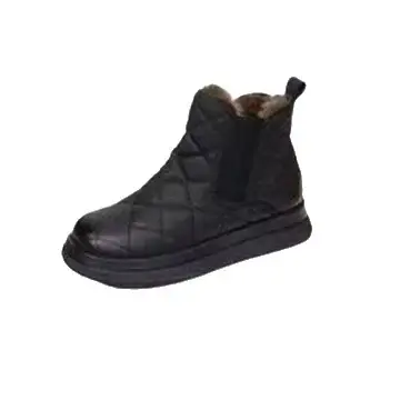 Women's Fleece Lined Snow Boots Black Brown - Image 7