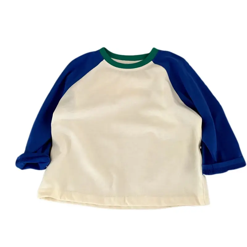 Boys Raglan Sleeve T-Shirt Blue Green White - Image 6