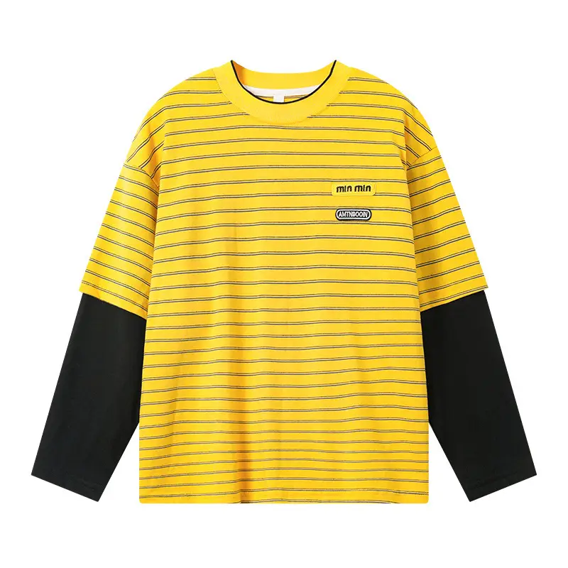 Boys Yellow Striped Long Sleeve T-Shirt 2025 Cotton - Image 7
