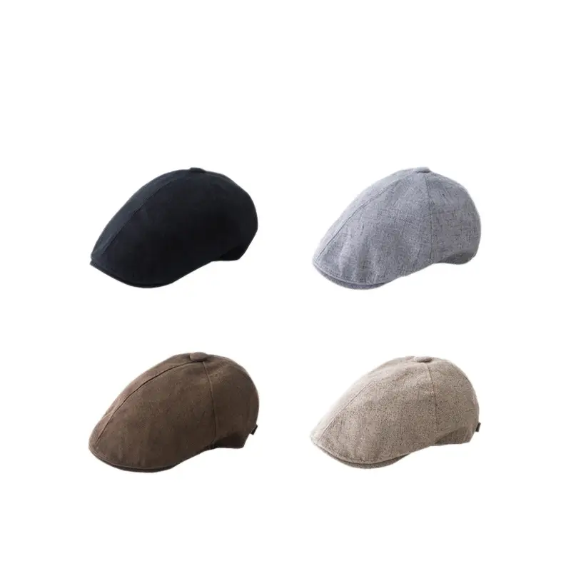 Women Retro Ins Korean Beret Cap Summer Cotton Linen Breathable - Image 9