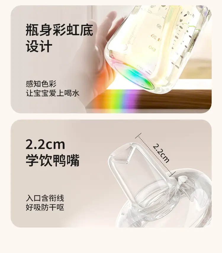 Ppsu Learning Drinking Cup Rainbow Bottle Baby Baby Water Cup Sippy Cup Kidsren over 6 Months Old Duckbill Cup — feature 20