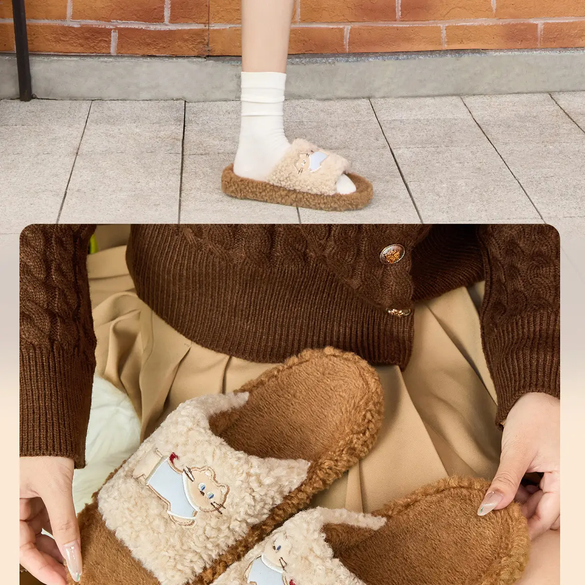 Furry Plush Slippers Women Winter Indoor Wear — feature 10