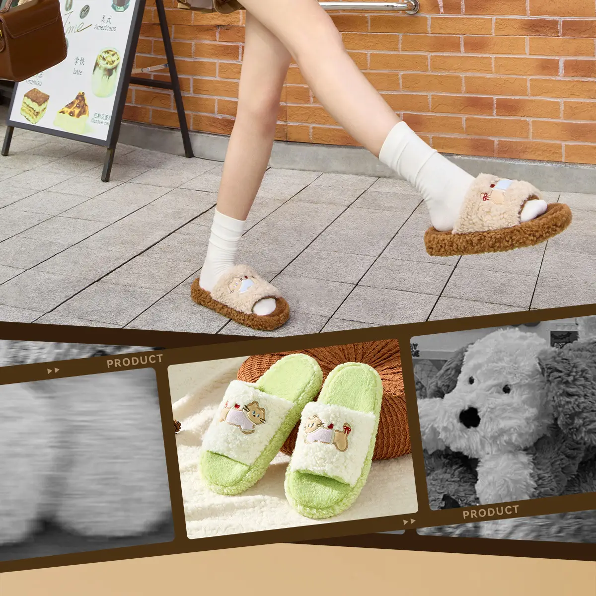 Furry Plush Slippers Women Winter Indoor Wear — feature 2