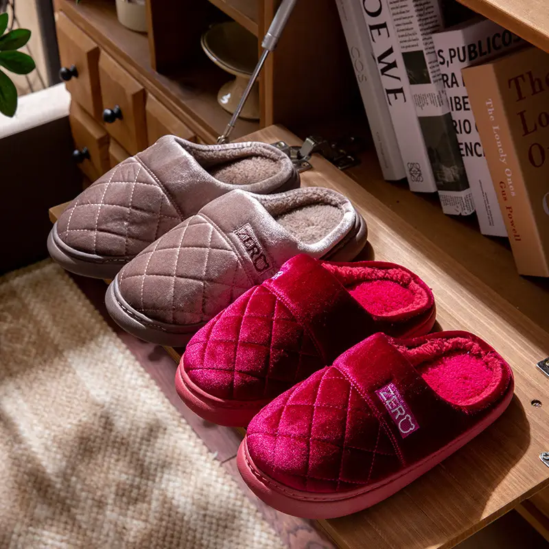 Japanese-Style Silent Cotton Slippers for Women Winter Office Open Indoor Cloth Bottom Home Wooden Floor Four-Season Silent Slippers for Men - Image 7