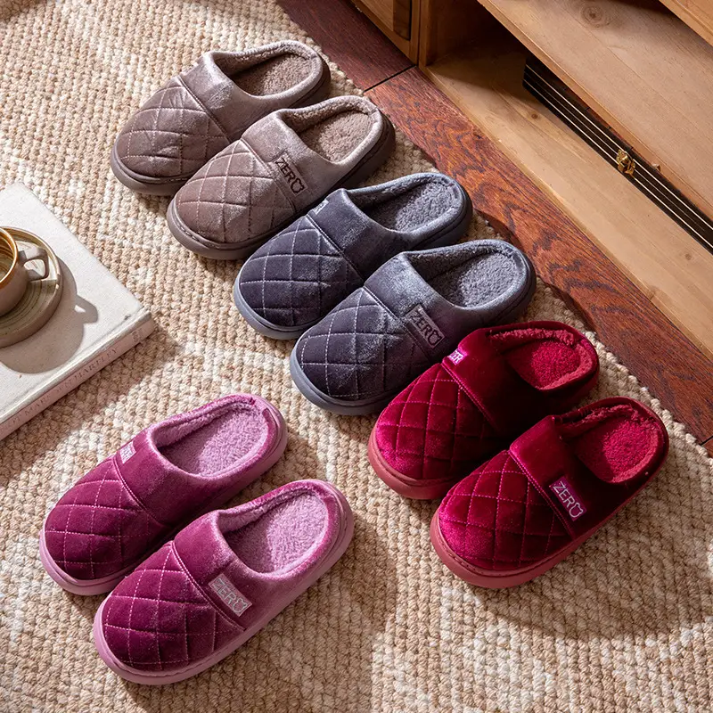 Japanese-Style Silent Cotton Slippers for Women Winter Office Open Indoor Cloth Bottom Home Wooden Floor Four-Season Silent Slippers for Men - Image 8