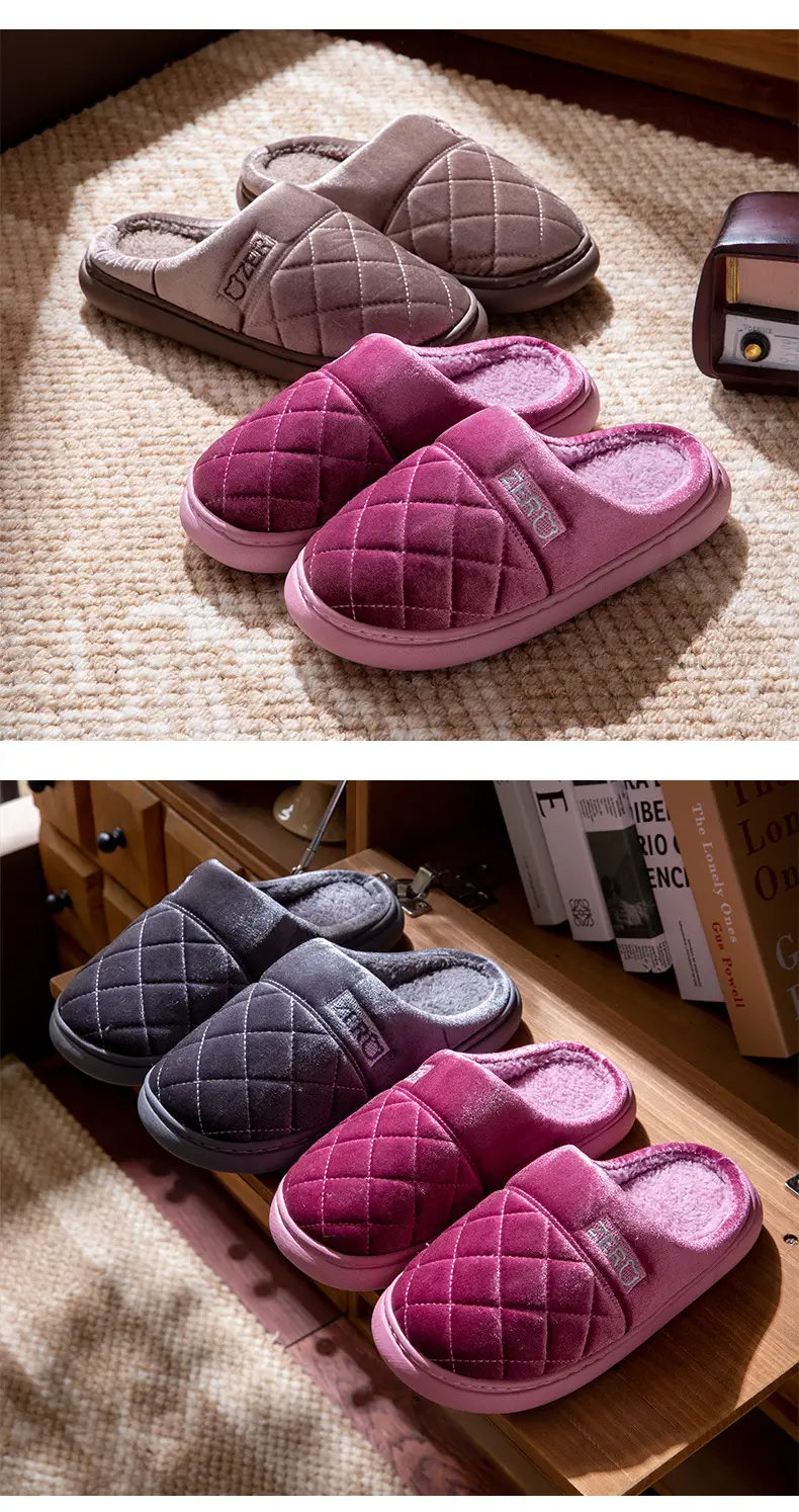 Japanese-Style Silent Cotton Slippers for Women Winter Office Open Indoor Cloth Bottom Home Wooden Floor Four-Season Silent Slippers for Men — feature 11
