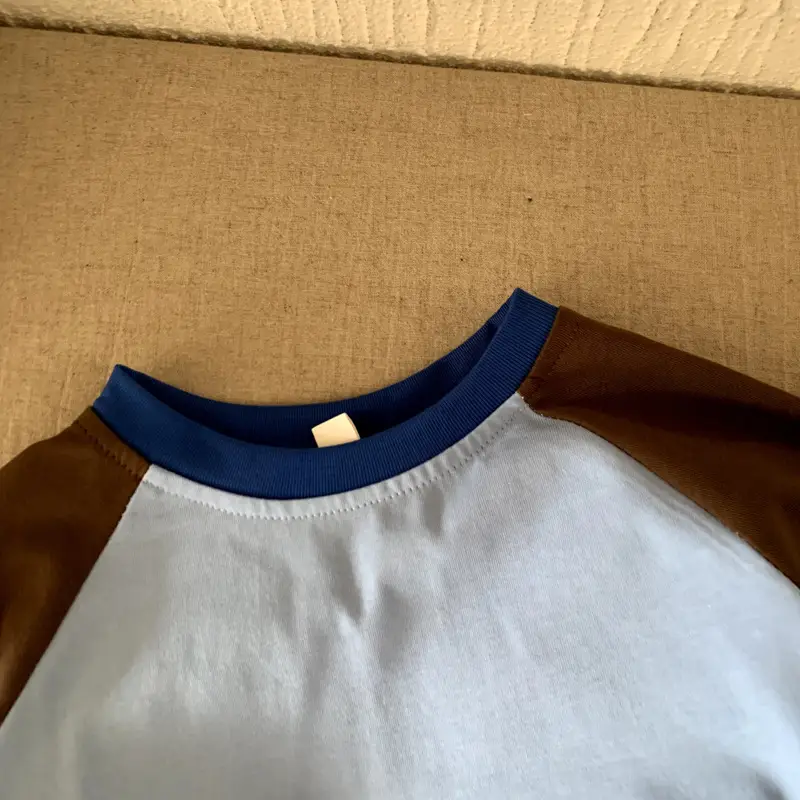 Boys Long Sleeve T-Shirt White Brown 2025 Autumn Kids Top - Image 3