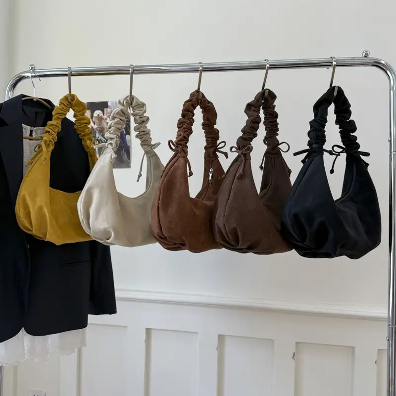 Yellow Pleated Crossbody Bag for Women — feature 1