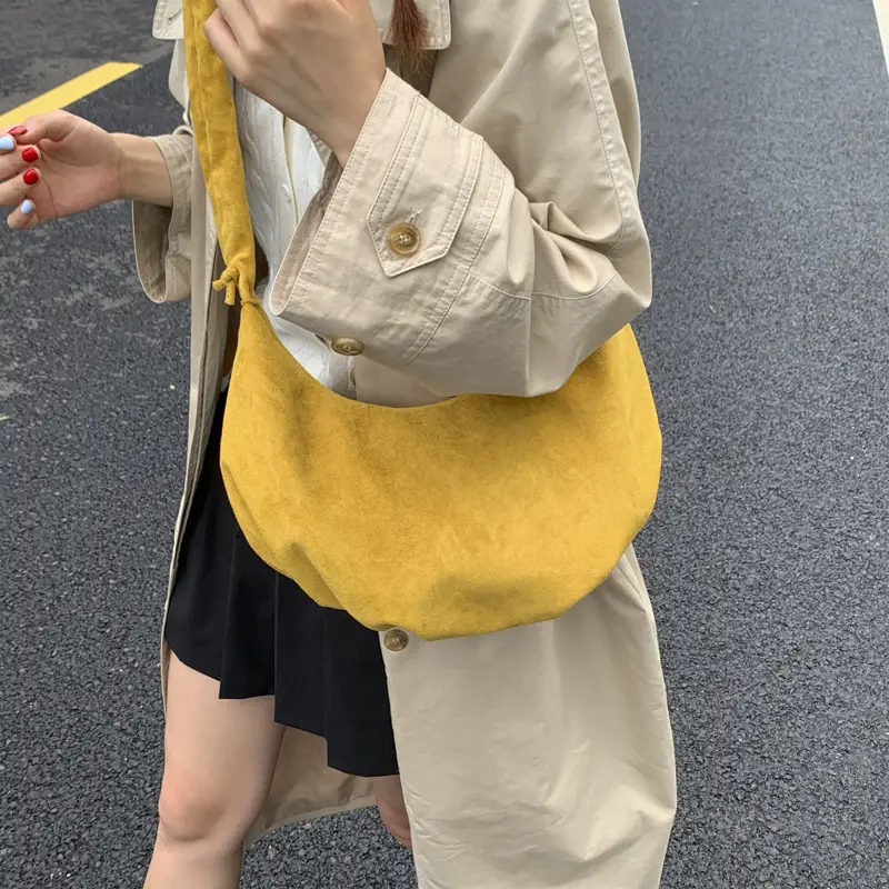 Yellow Pleated Crossbody Bag for Women — feature 24