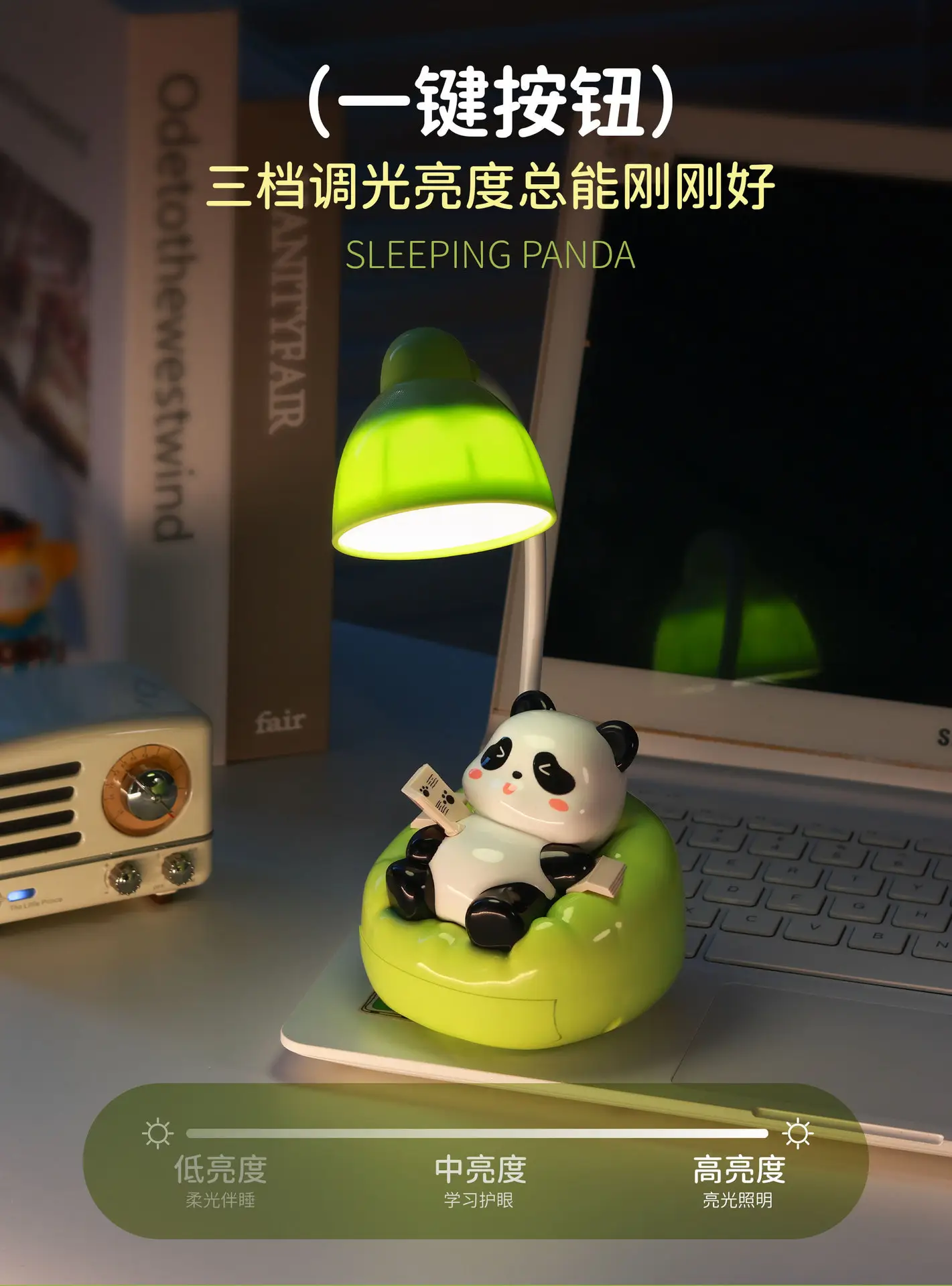 Spot Cartoon Rechargeable Desk Lamp Learning Led Panda Desk Lamp Creative Dormitory Student Desk Lamp Night Light Wholesale — feature 6