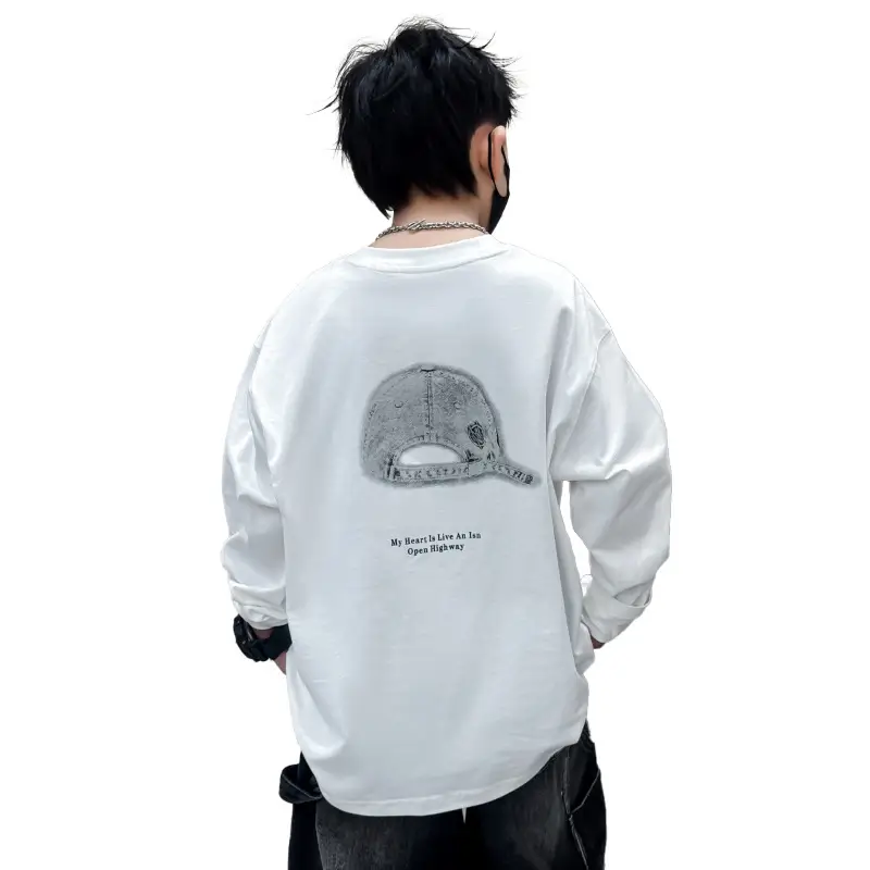 Boys White Graphic Long Sleeve T-Shirt 2025
