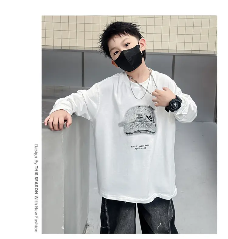Boys White Graphic Long Sleeve T-Shirt 2025 — feature 10