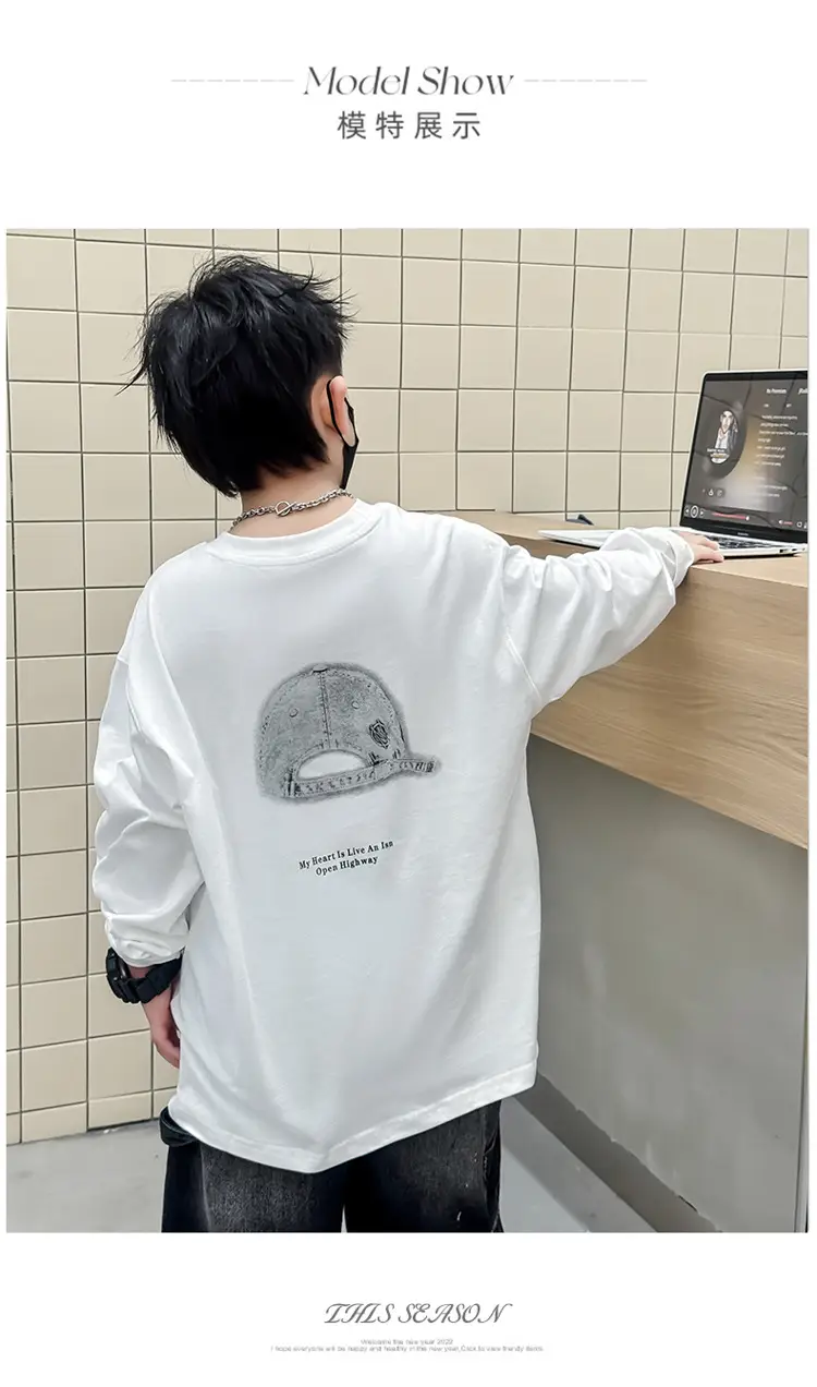 Boys White Graphic Long Sleeve T-Shirt 2025 — feature 4