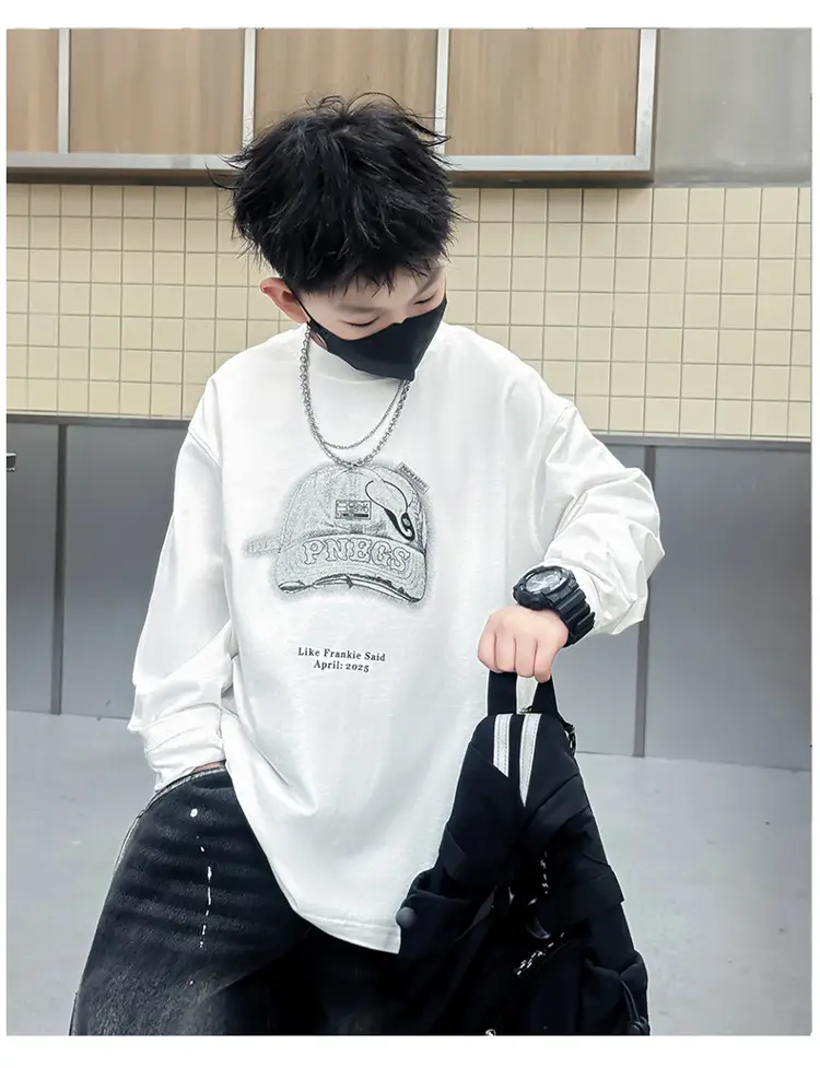 Boys White Graphic Long Sleeve T-Shirt 2025 — feature 6